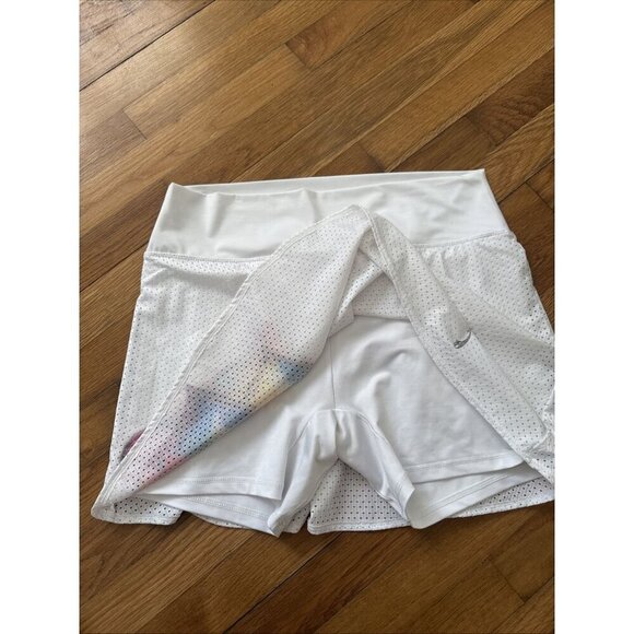 Lacoa Sports Women's Skort White Double Hearts Tennis Size XXL - Picture 3 of 5